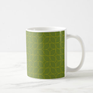 Mug Vert, cool, tendance, abstraction foliaire ludique