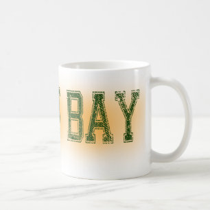 Mug Vert de Green Bay et grunge d'or