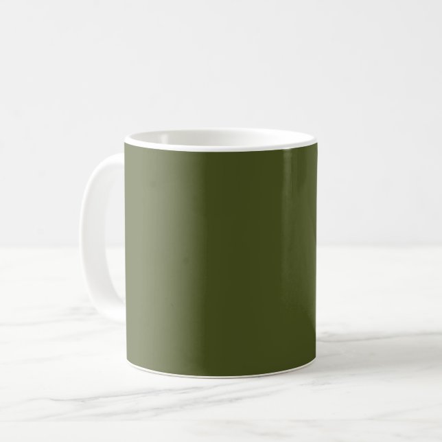 Mug Vert de l'armée (couleur solide) (Devant gauche)