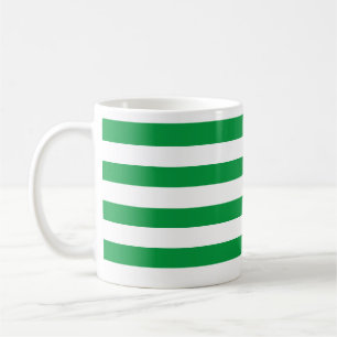 Mug Vert épais classique et blanc horizontal trié