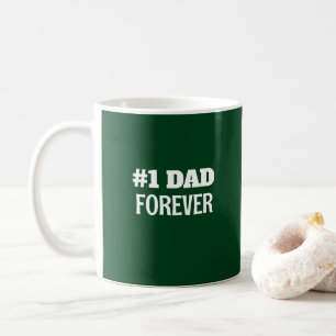 Mug Vert et blanc #1 Papa Forever Fête des pères Cadea