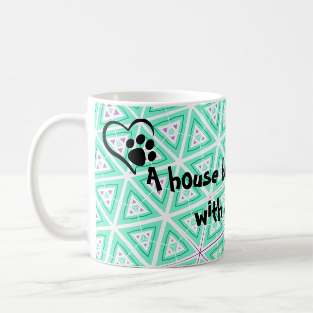 Mug Vert et pourpre Une maison devient une maison avec (Gauche)
