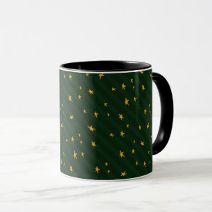 Mug Vert étoile rayure fêtes de Noël