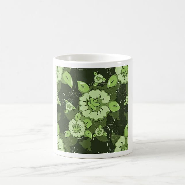 Mug vert floral (Créateur téléchargé)