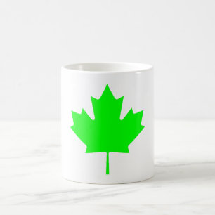 Mug Vert LtTransp de feuille d'érable les cadeaux de