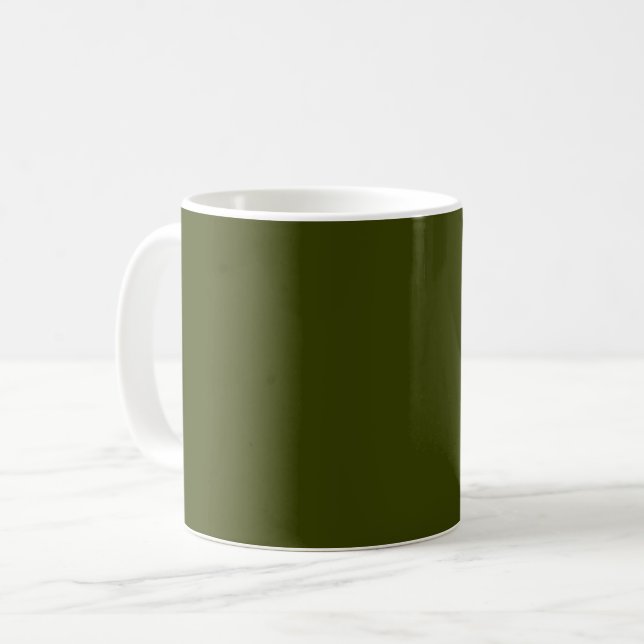 Mug Vert olive foncé (couleur solide) (Devant gauche)
