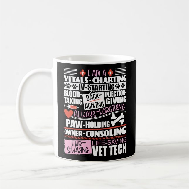 Mug Vet Tech Vétérinaire Vétérinaire Ecole Vétérinaire (Gauche)