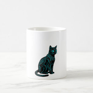 Mug Vêtements de joueur de chat cyberpunk futuriste Cy