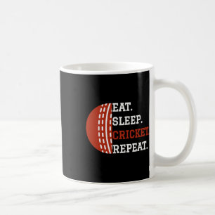 Mug Vêtements de joueur de cricket Manger Dormir Crick