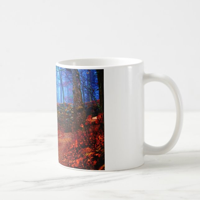 Mug Vêtements de peinture à l'huile de forêt de feu et (Droite)