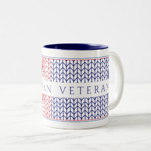 Mug "VÉTÉRAN AMÉRICAIN" Navy Bicolore