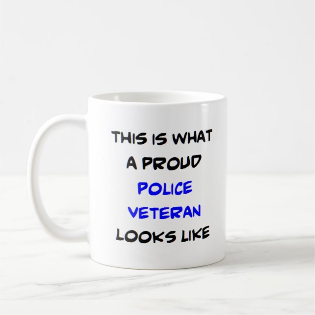 Mug vétéran de la police, fier (Gauche)