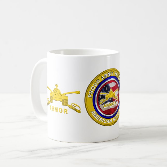 Mug Vétéran de l'armure de l'Armée de terre fier (Devant gauche)