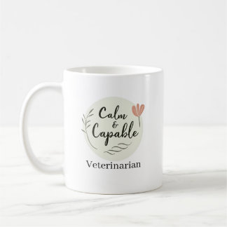 Mug Vétérinaire calme et compétent personnalisé