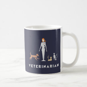 Mug Vétérinaire géométrique féminin