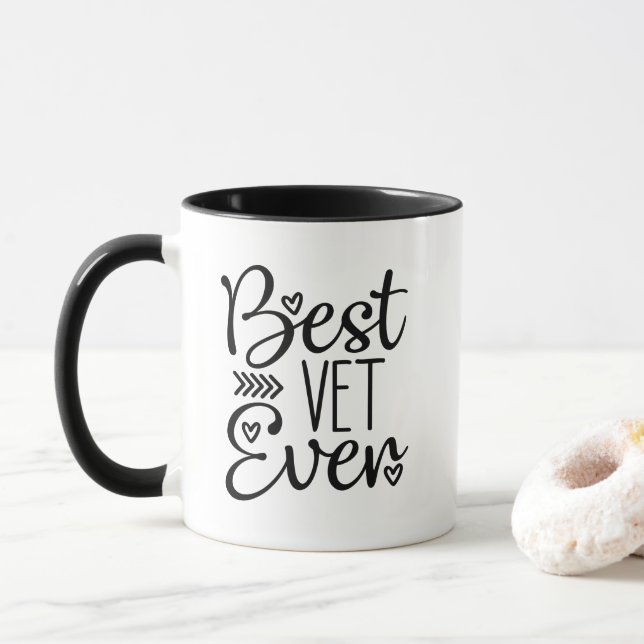 Mug Vétérinaire le meilleur vétérinaire jamais (Avec donut)