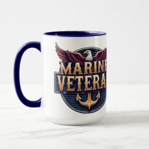 Mug VetGearHQ.com Logo Emblème Vétéran du Corps des Ma
