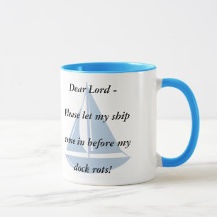 Mug Veuillez laisser mon bateau entrer !