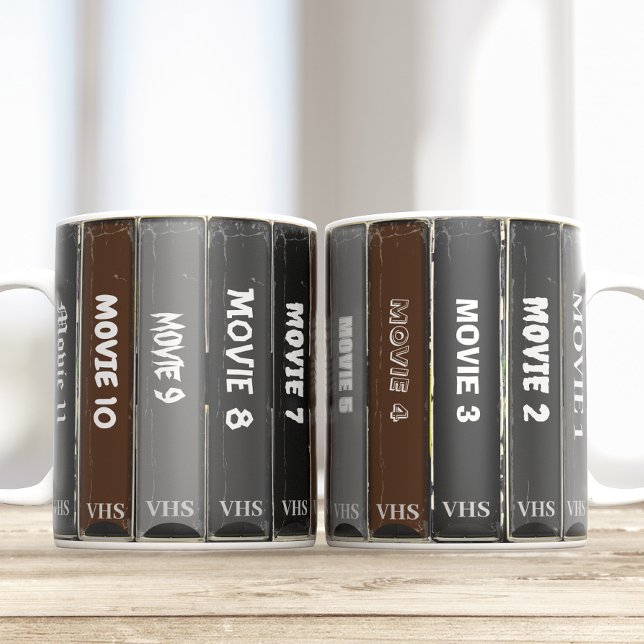 Mug VHS Halloween Classic Editable titres de films (Créateur téléchargé)