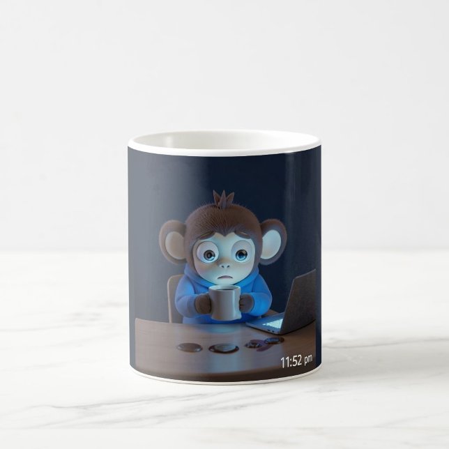 Mug Vibe de programmeur drôle, Jitters codeur à 23h52 (Créateur téléchargé)