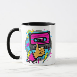 Mug Vibes Cassette Neon Retro