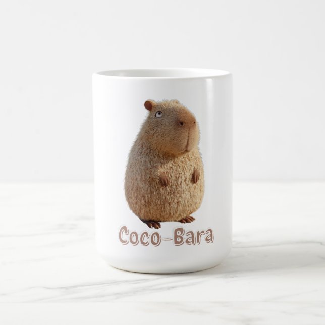 Mug Vibes Coco-Bara. Coeur Capybara : Couture de coco (Centre)