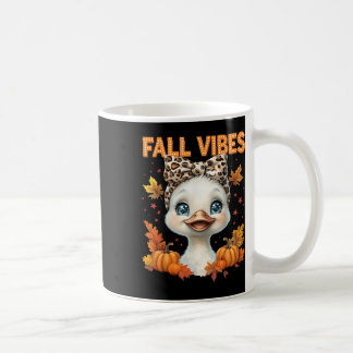 Mug Vibes d'automne Oie Léopard Arc Coquette Citrouill