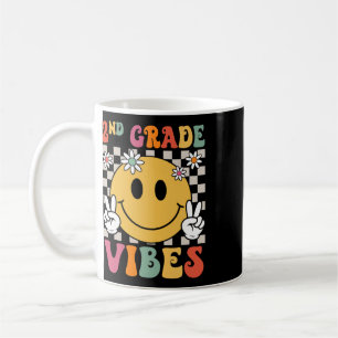 Mug Vibes de 2e année Filles Sourire Rétro Équipe d'en