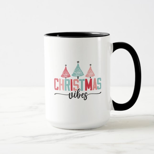 Mug Vibes de Noël - Festive Tree Design (Droite)
