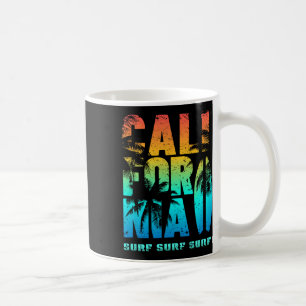 Mug Vibes d'été de plage californienne Palmiers Surf