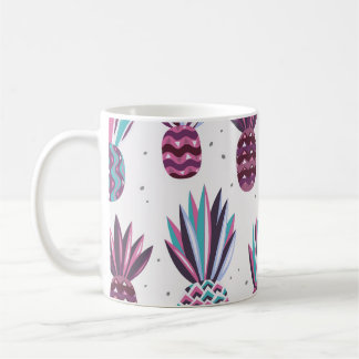 Mug Vibes d'été : Motif d'ananas, points colorés