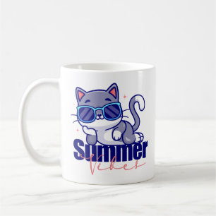 Mug Vibes d'été pour chats cool