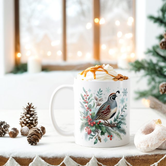 Mug Vibes d'hiver Californie Quail - (Créateur téléchargé)