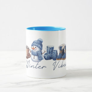 Mug Vibes d'hiver Friendly Snowman