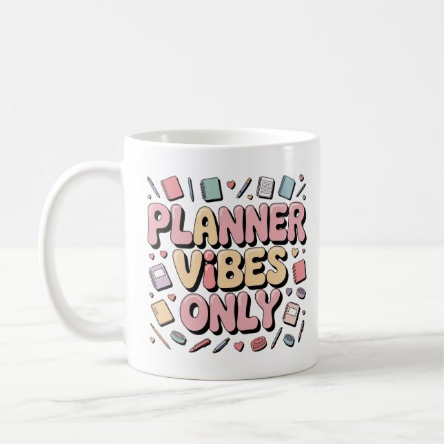 Mug Vibes du planificateur seulement Pastel Journaling (Gauche)
