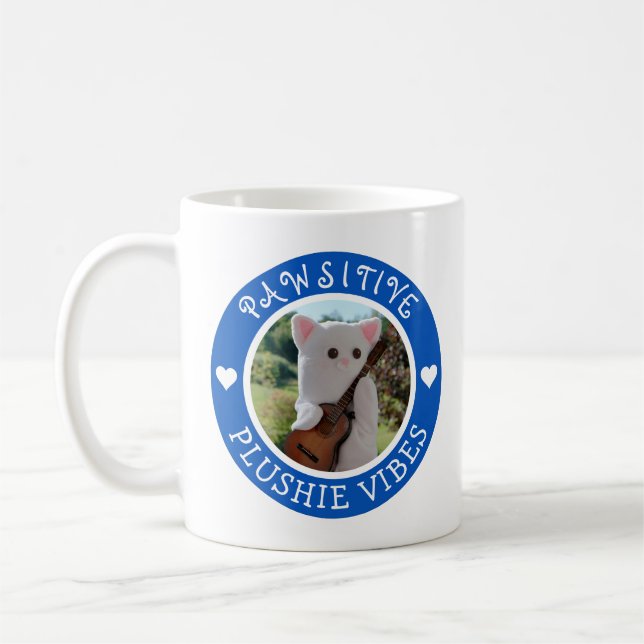 Mug Vibes Plushie bleu Cute Kawaii (Gauche)