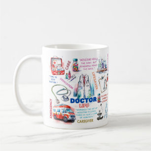 Mug Vibes retro vie médecin pour les héros de soins de