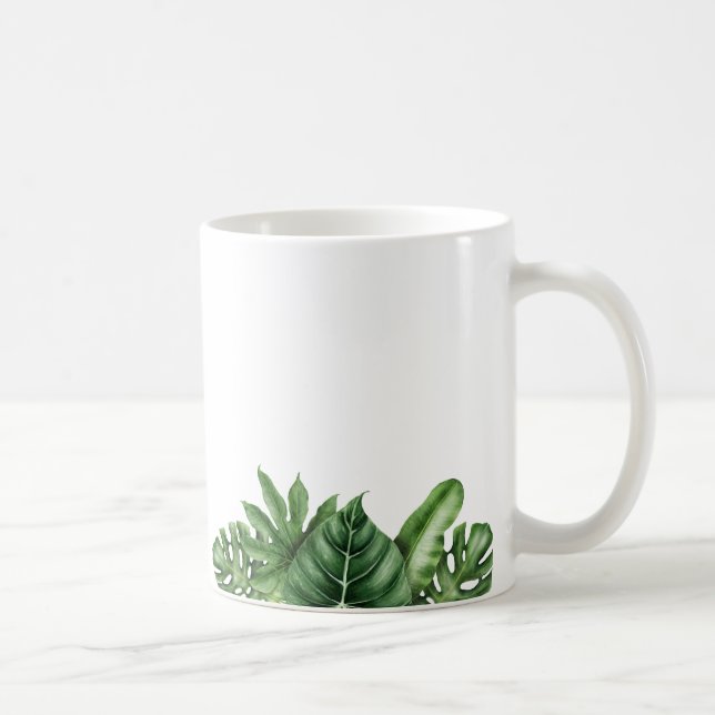 Mug Vibes tropicales - Musique feuilletée de Monstera (Droite)