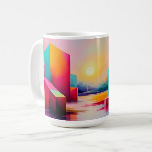 Mug Vibrant Art de ville abstrait