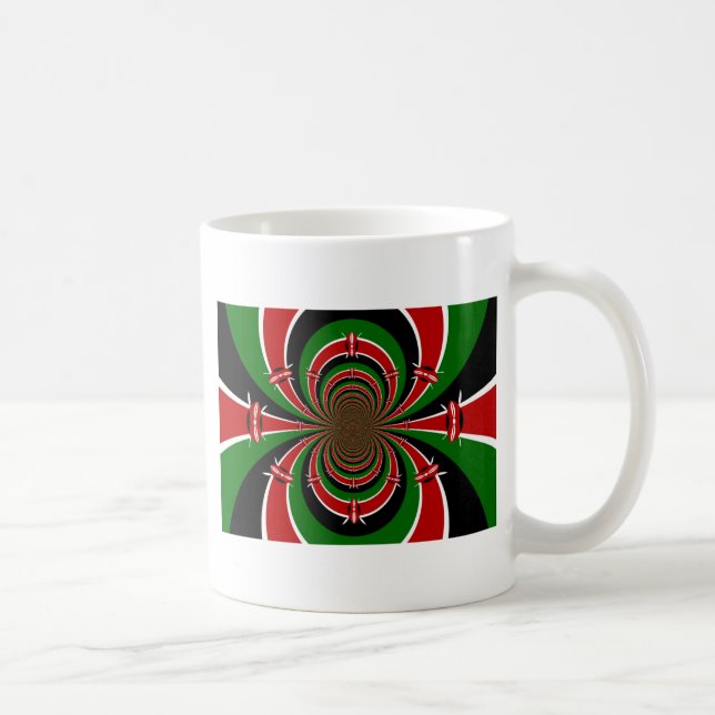 Mug Vibrant Kenya Vision : Drapeau kényan en miroir (Droite)