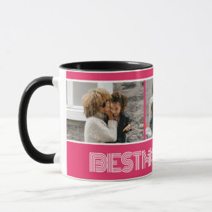 Mug Vibrant Rose Meilleure Maman Ever 3 Photo Collage