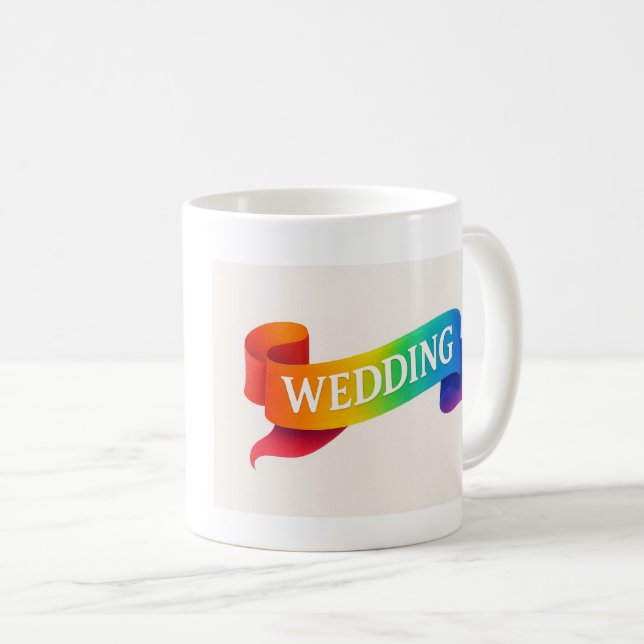 Mug Vibrant Wedding Celebration Ribbon (Devant droit)
