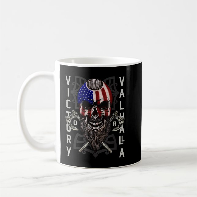 Mug Victoire Viking américaine Valhalla Ax & Skull (Gauche)