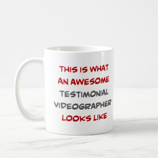 Mug vidéographe de témoignage génial (Gauche)