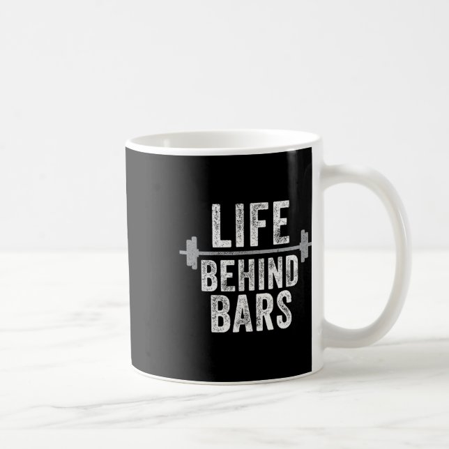 Mug Vie Derrière Les Barres Poids Lifting Gym Workout  (Droite)