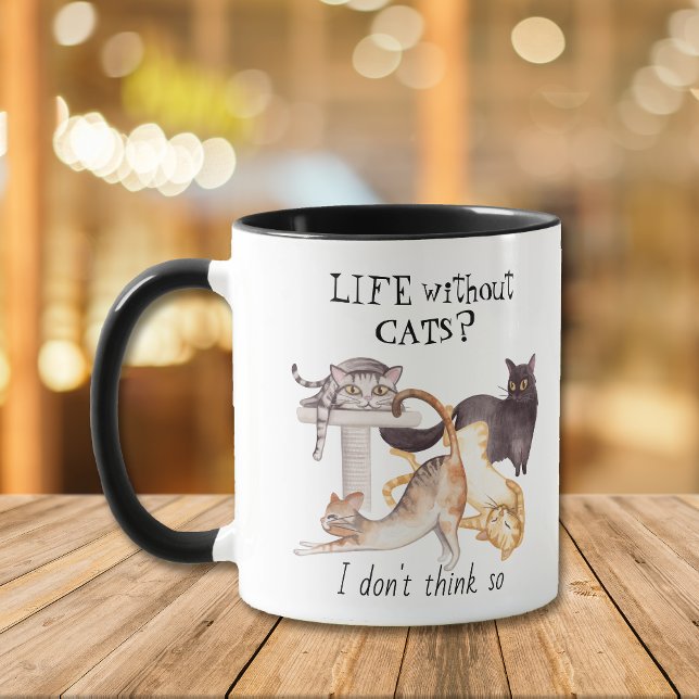 Mug Vie mignonne sans chats Personnalisé (Créateur téléchargé)