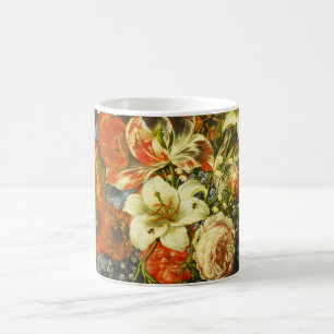 Mug Vie morte avec fleurs et fruits