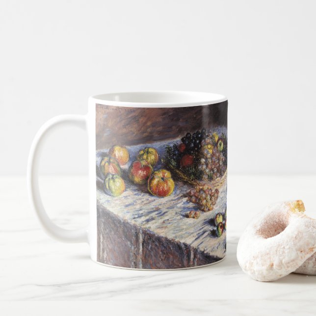 Mug Vie morte avec pommes et raisins par Claude Monet (Avec donut)