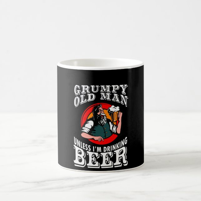 Mug Vieil homme grincheux à moins que bière Im potable (Centre)