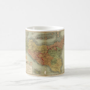 Mug Vieille carte de la Sicile à partir de 1900 (cart
